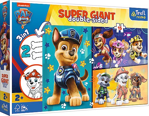 Puzzle dla dzieci Super Giant Double Sided - Psi Patrol wiek 2+