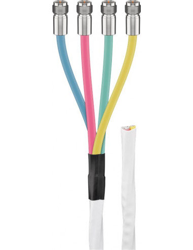 Wentronic KKS SET Quattro 80  170 Quattro kabel-wtyczka (CCS, 80dB, 2-krotnie, ekranowane) 10 m 67330-GB