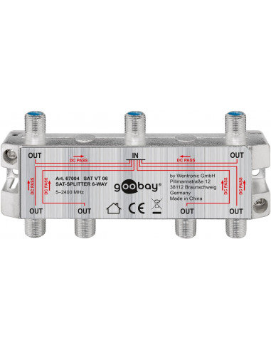 Maximum Splitter 6 way 5-2250 MHz 6xdc 4886
