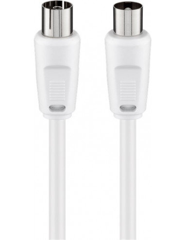 Goobay Wentronic podwójnie ekranowany kabel koncentryczny, wtyczką koncentryczną/złącze koncentryczne, 15.0 m Biały 11515-GB