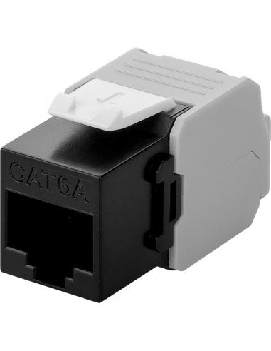 CAT 6A gniazdo Keystone RJ45, UTP, 500 MHz - Wersja kolorystyczna Czarny