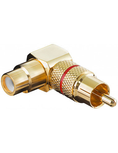Wentronic Adapter audio z czerwonym, pierścień wtyk cinch > cinch Kupplung 1 szt. złoto 11591-GB