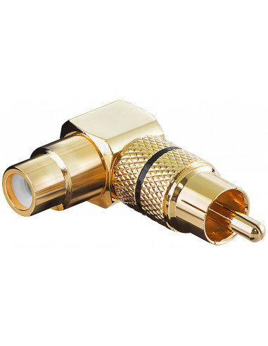 Adapter cinch 90°  wersja złota  Czarny - Wersja kolorystyczna Czarny