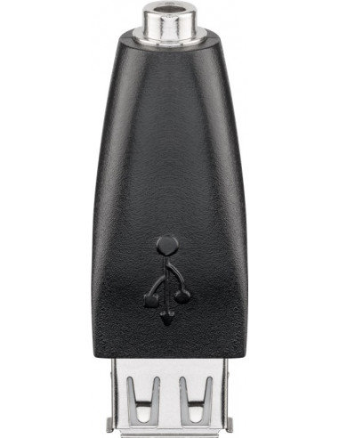 Wentronic Gniazdo USB Adapter  a na gniazdo 3.5 MM, czarny 93982-GB