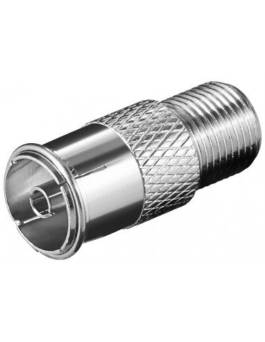 Goobay 67320 wtyczka F Srebrny, Adapter