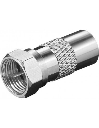 Goobay R ohne Kennzeichnung WE 1172 Cu F-plug>coaxial plug H.Q. 4040849673191