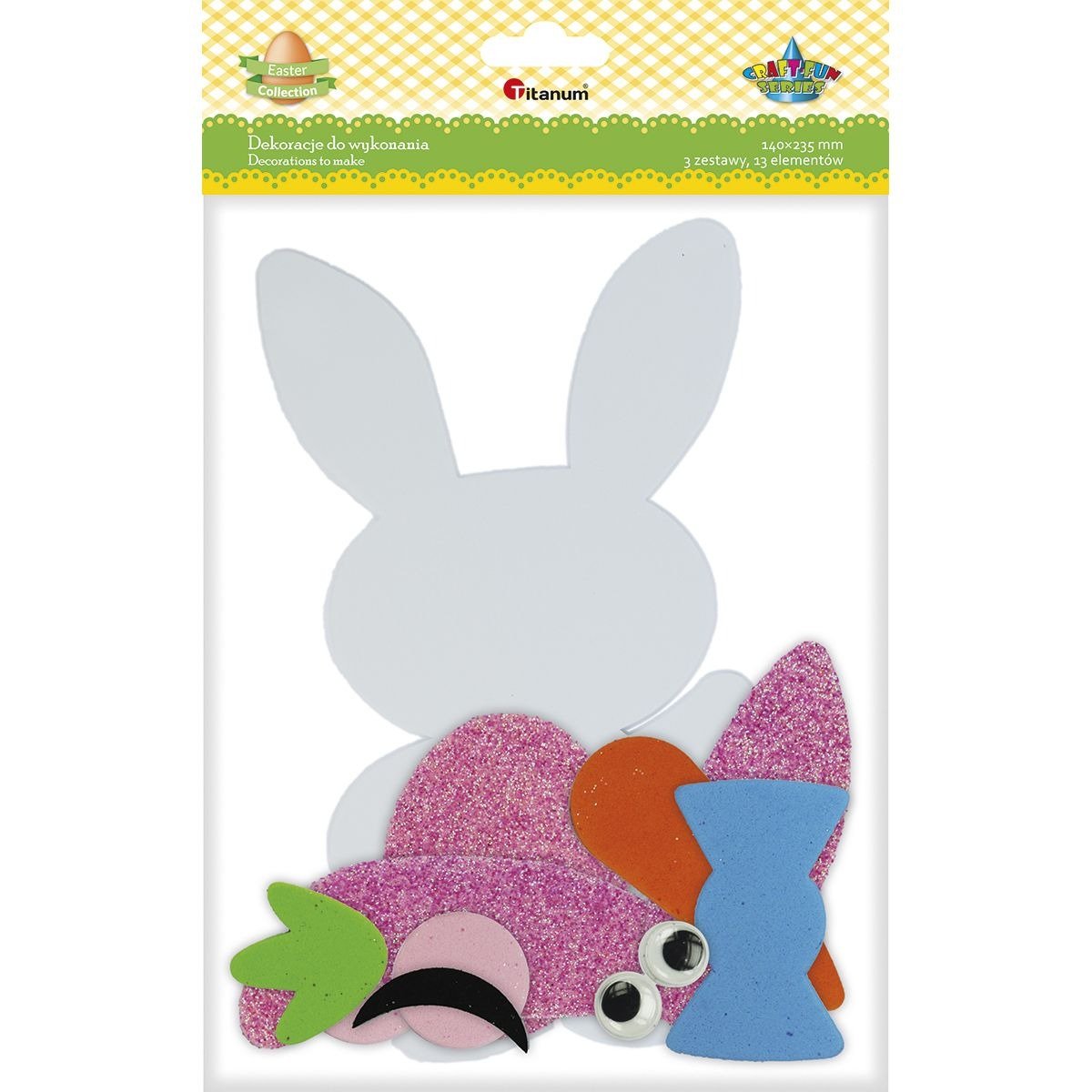 Titanum Zestaw wielkanocny Zając z pianki 13 el. 373154