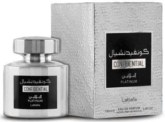 Lattafa, Perfumes Confidential Platinum, woda perfumowana, 100 ml
