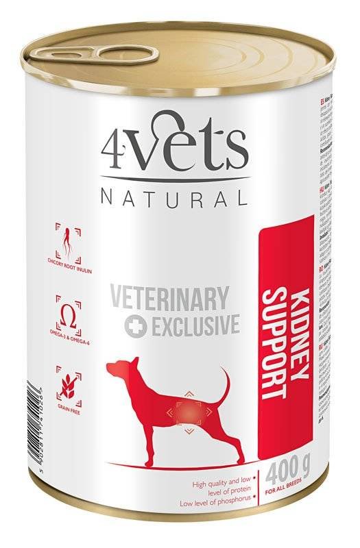 4Vets Natural Dog Kidney Support 400 g - mokra karma dla psa na problemy nerkowe