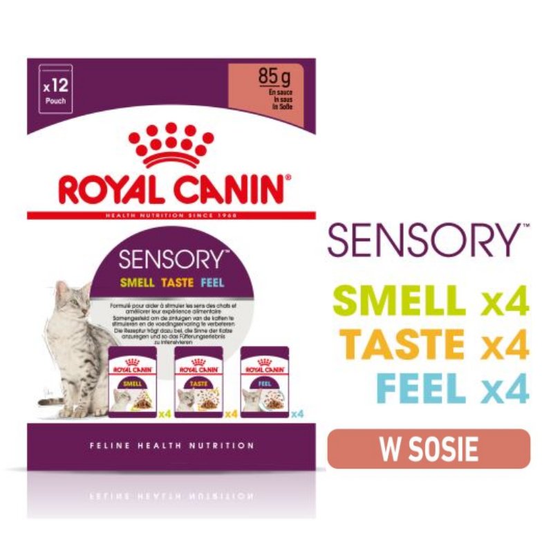 Royal Canin FN Sensory Multipack w sosie 4x3x85g mokra karma dla kotów dorosłych 12 x 85 g