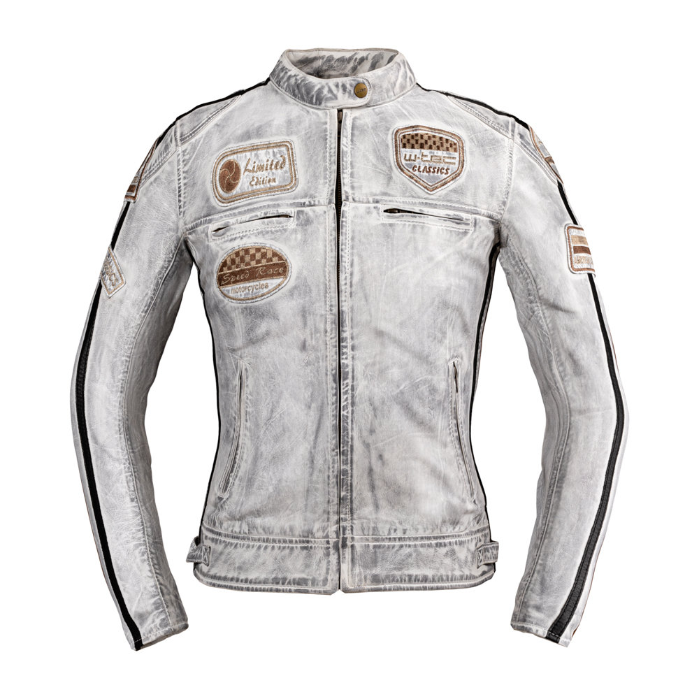 W-TEC Damska skórzana kurtka motocyklowa W-TEC Sheawen Lady White New, Biały, XS 24460-XS
