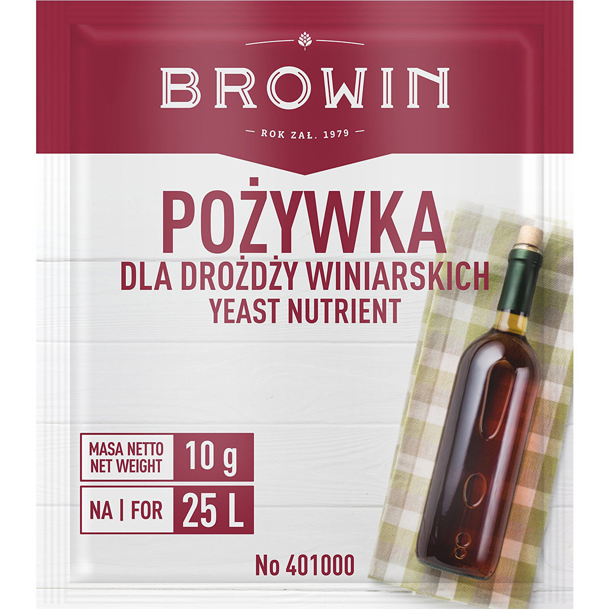 BROWIN Pożywka dla drożdży winiarskich 401000 10 g BROWIN