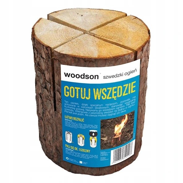 Woodson Pień Drewniany Szwedzki Ogień Gotuj w każdych warunkach 5902768819298