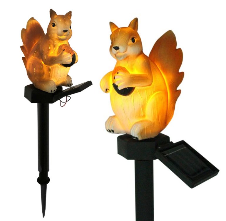Lampka solarna wiewiórka led (solar) dekoracyjna do ogrodu