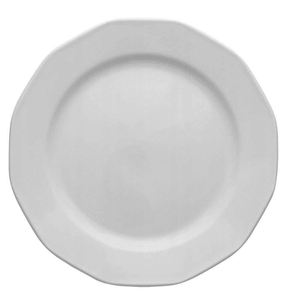 TALERZ PŁYTKI OBIADOWY LUBIANA MERKURY BIAŁY 24 CM