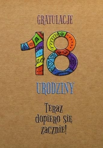 Trend Kartka okolicznościowa eko Urodziny 18 TS49