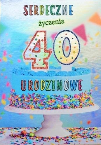 Trend Trend Kartka okolicznościowa Urodziny 40 TS42 454952