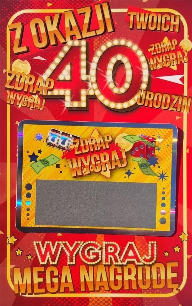 Yeku Yeku Karnert Urodziny 40 damskie zdrapka JCX 026 453940