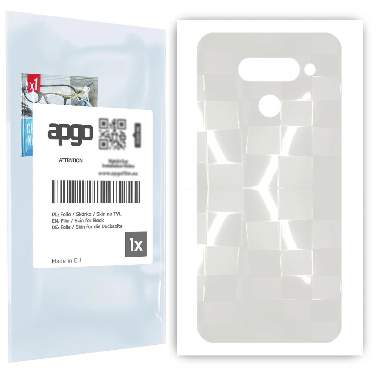 Folia hydrożelowa 3D naklejka przezroczysta na TYŁ do LG Q60 - apgo hydrogel 3D TPU