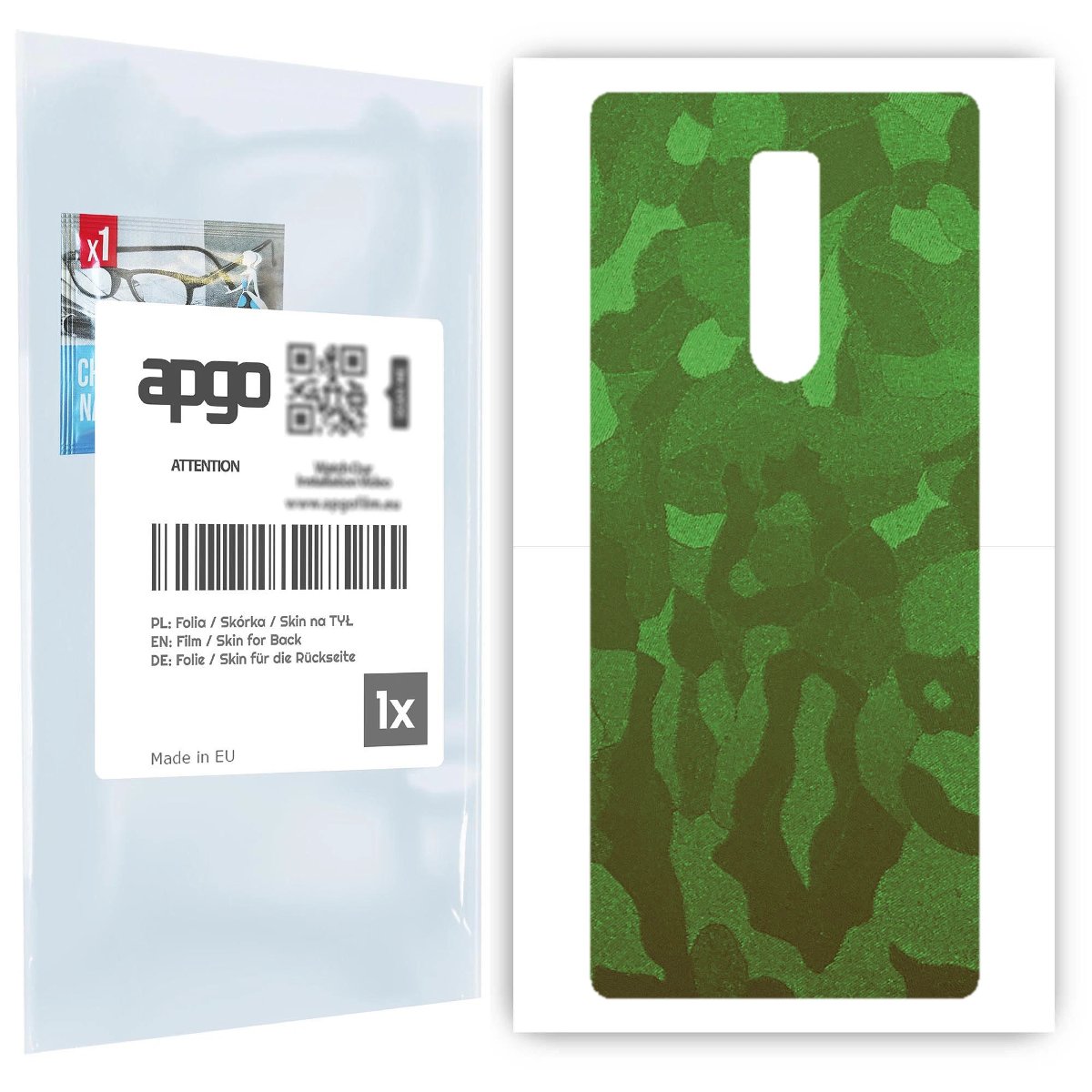 Folia naklejka skórka strukturalna na TYŁ do Sony Xperia 1 -  Moro | Camo Zielony - apgo SKINS