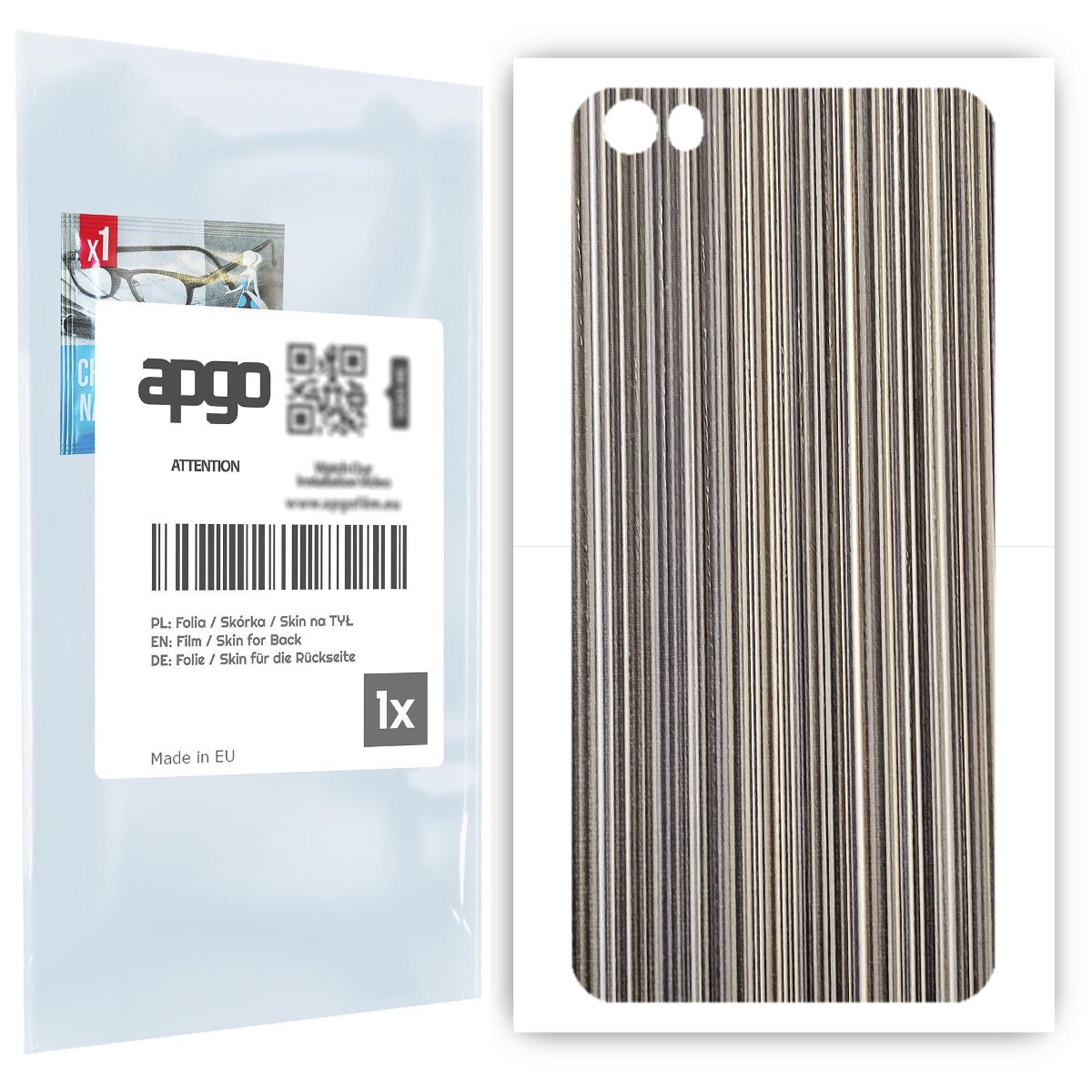 Folia naklejka skórka strukturalna na TYŁ do Xiaomi Mi 5 -  Tkanina Paski Mix - apgo SKINS
