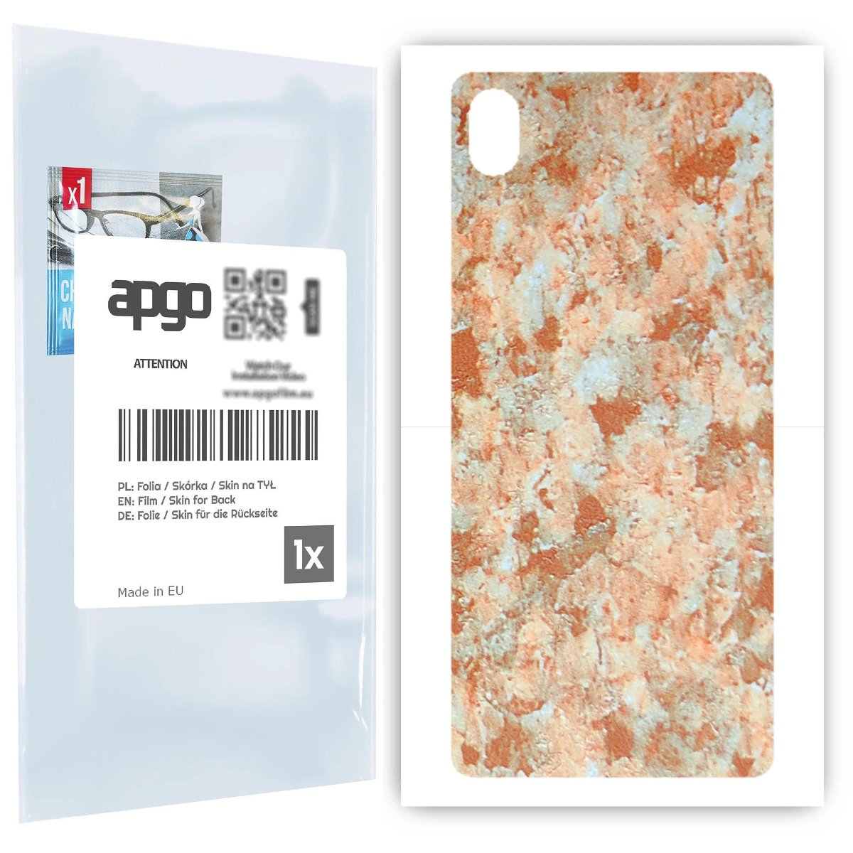 Folia naklejka skórka strukturalna na TYŁ do Sony Xperia L3 -  Kamień Piaskowiec - apgo SKINS