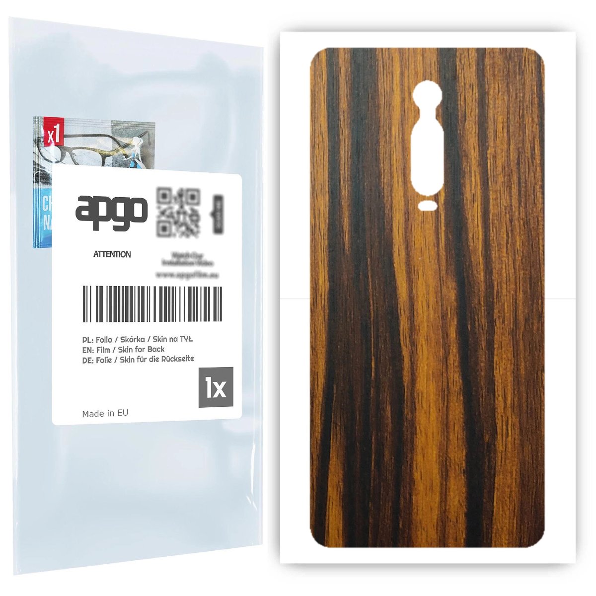 Folia naklejka skórka strukturalna na TYŁ do Xiaomi Mi 9T Pro -  Drewno Tygrysie - apgo SKINS