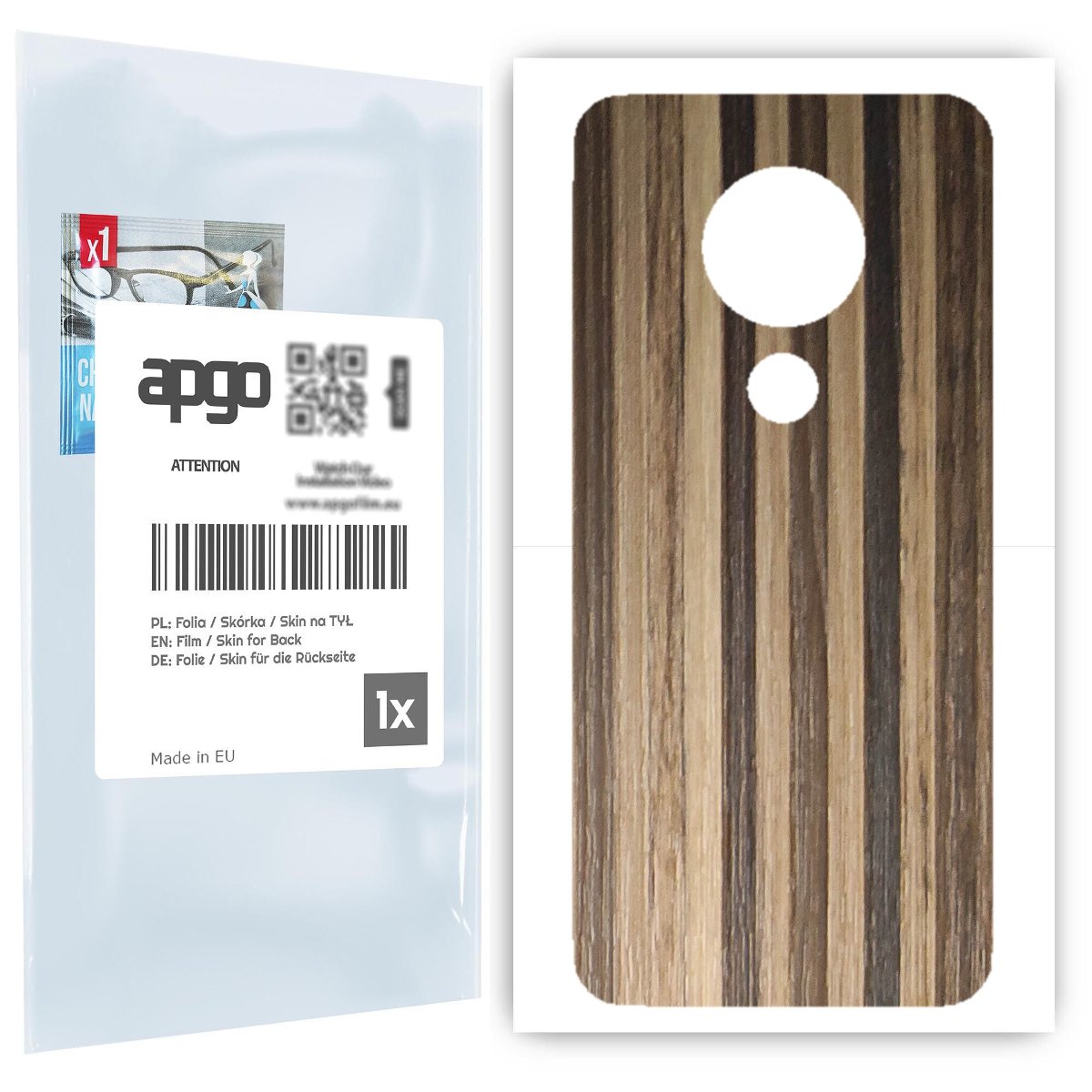 Folia naklejka skórka strukturalna na TYŁ do Nokia 7.2 -  Drewno Paski Mix - apgo SKINS