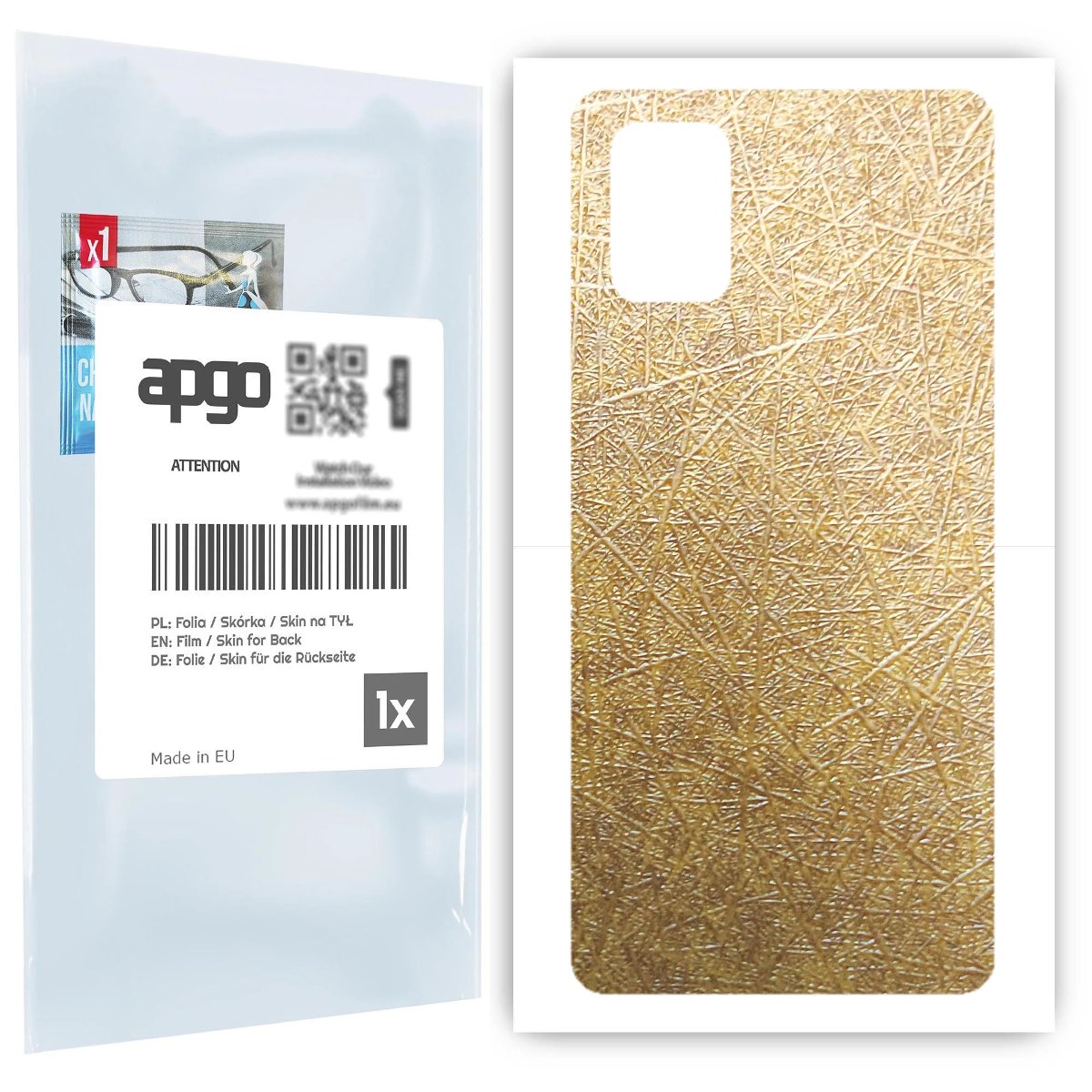 Folia naklejka skórka strukturalna na TYŁ do Samsung Galaxy A71 -  Tkanina Włókno - apgo SKINS