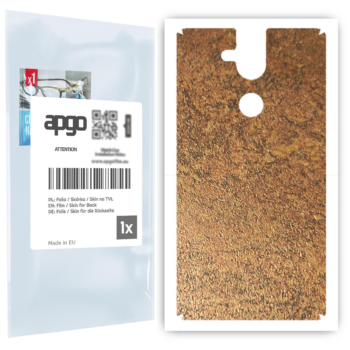 Folia naklejka skórka strukturalna na TYŁ do Nokia 8 Sirocco -  Zardzewiała Miedź - apgo SKINS