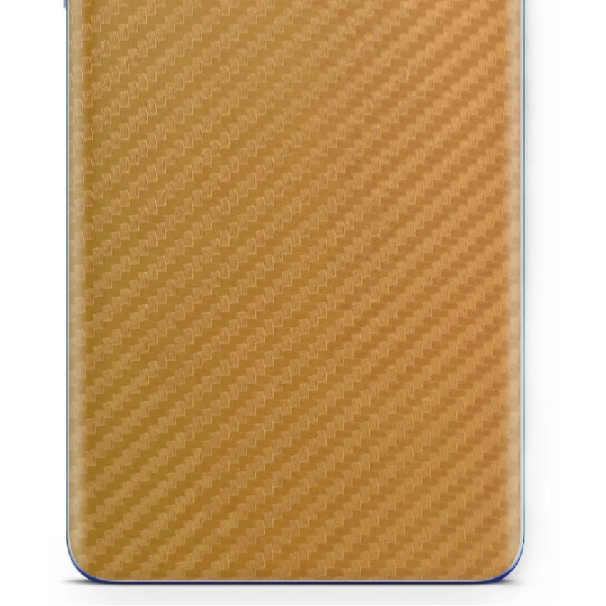 Folia naklejka skórka strukturalna na TYŁ do Samsung Galaxy A71 5G UW -  Carbon Złoty - apgo SKINS