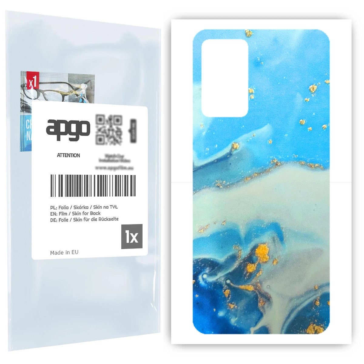 Folia naklejka skórka strukturalna 3D na TYŁ do Oppo A16 -  3D Skin - apgo 3D SKINS