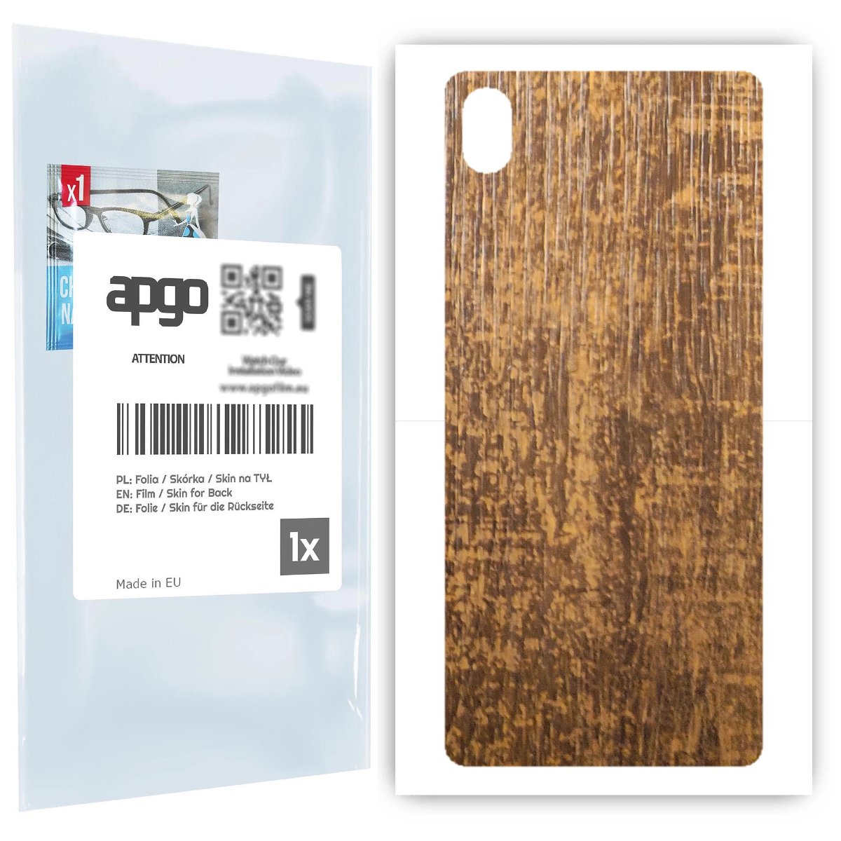 Folia naklejka skórka strukturalna na TYŁ do Sony Xperia L3 -  Drewno Dąb Stary - apgo SKINS