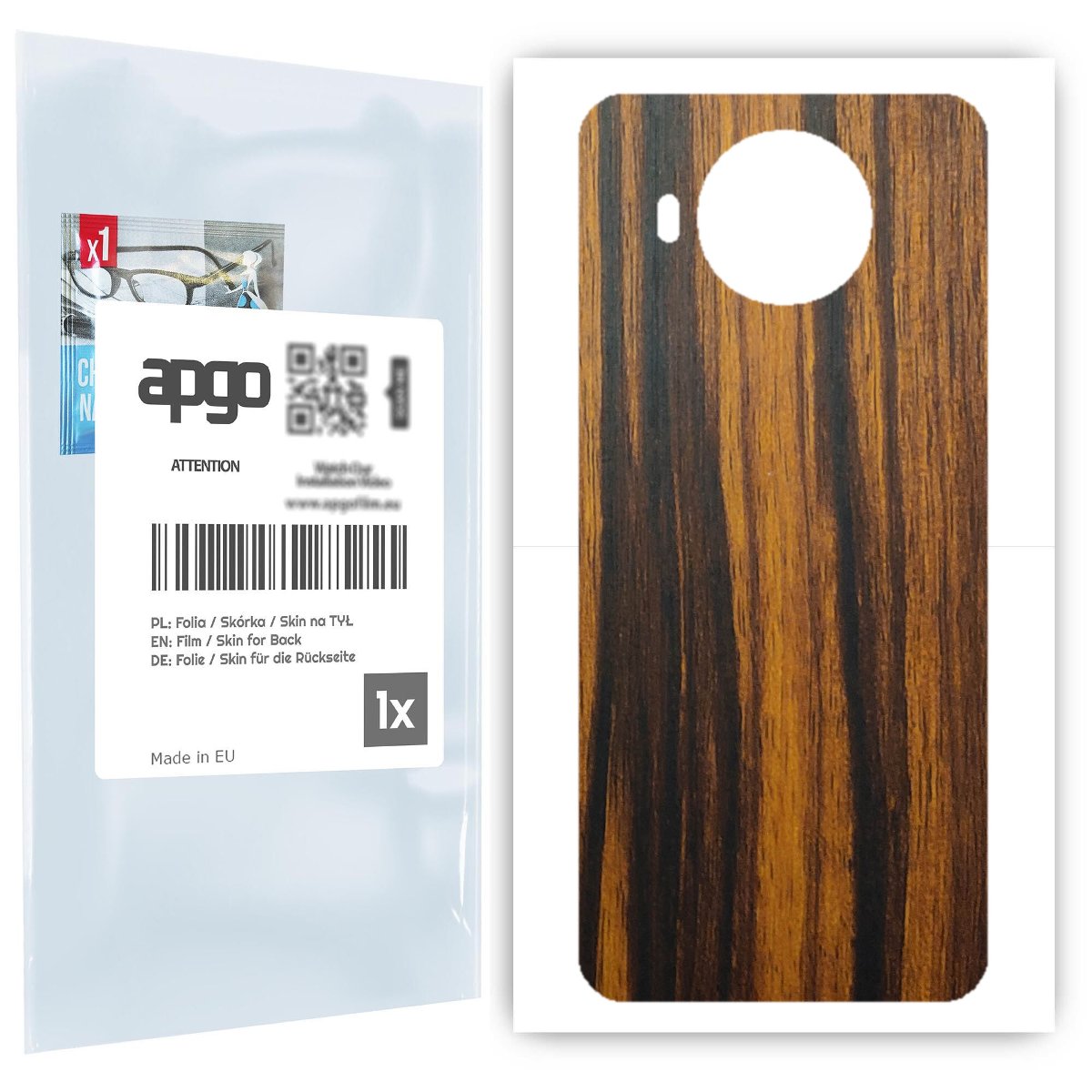 Folia naklejka skórka strukturalna na TYŁ do Nokia 8.3 5G -  Drewno Tygrysie - apgo SKINS