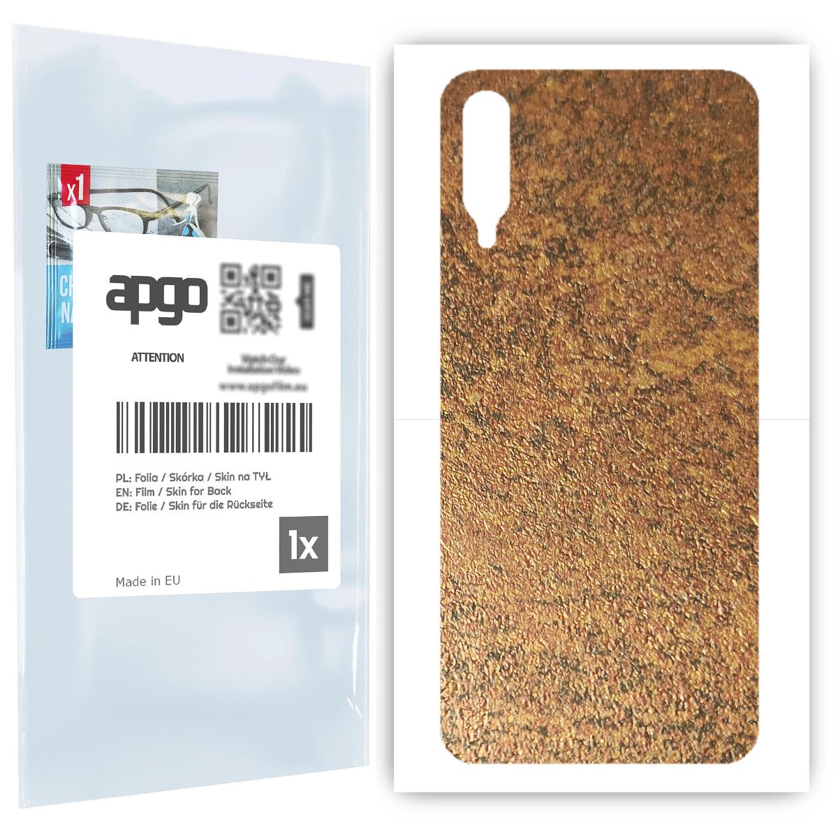 Folia naklejka skórka strukturalna na TYŁ do Samsung Galaxy A30s -  Zardzewiała Miedź - apgo SKINS