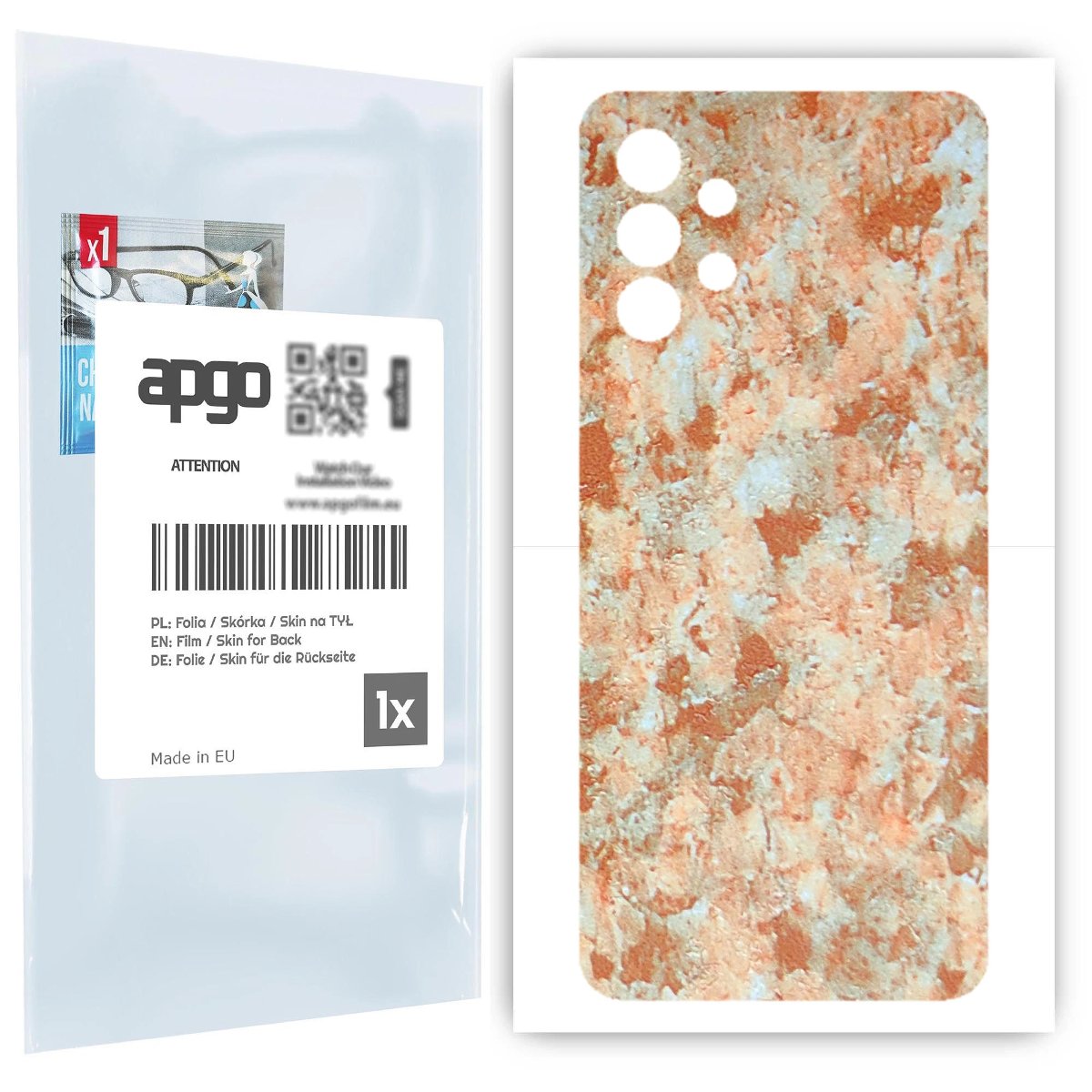 Folia naklejka skórka strukturalna na TYŁ do Samsung Galaxy A32 4G -  Kamień Piaskowiec - apgo SKINS