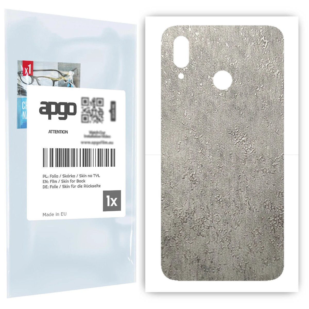Folia naklejka skórka strukturalna na TYŁ do Huawei nova 3 -  Beton - apgo SKINS