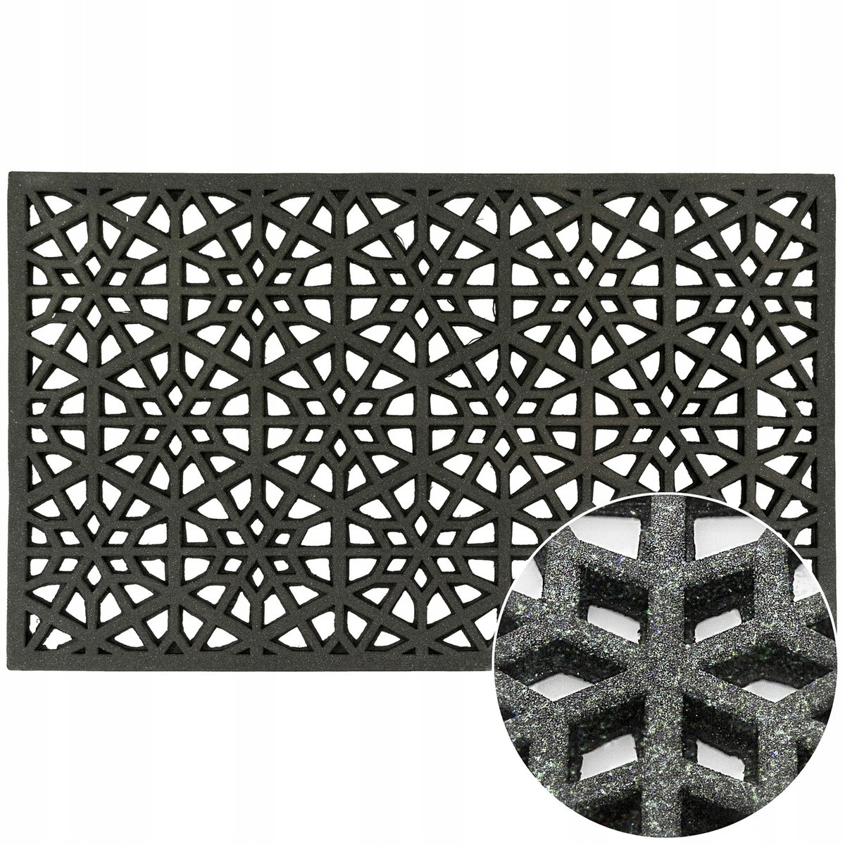 Wycieraczka zewnętrzna Shine Śnieżynka 75 x 45 cm gumowa