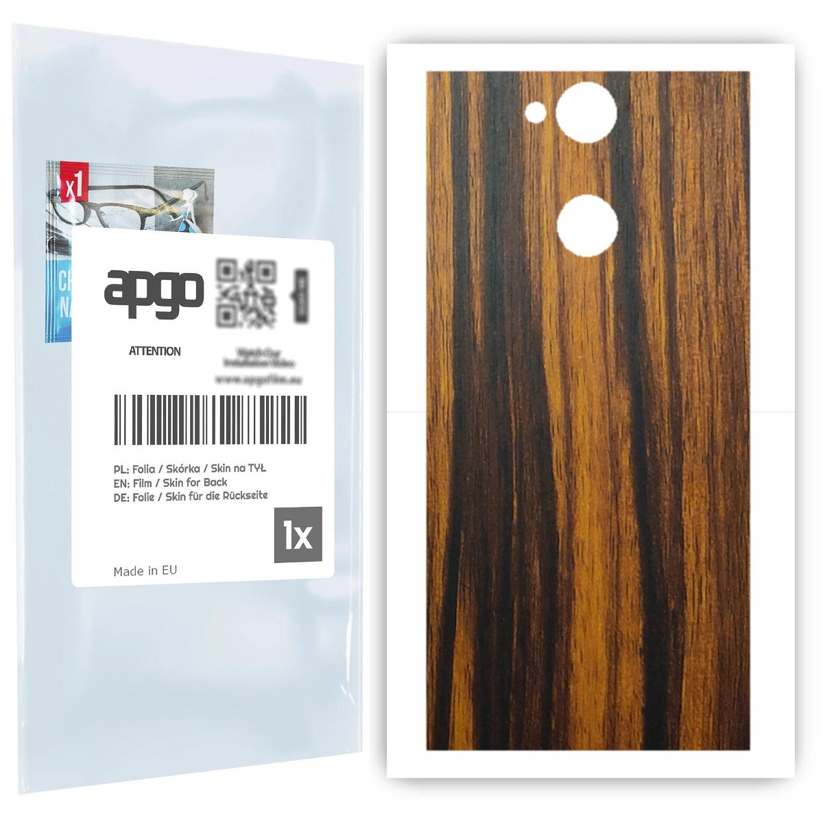 Folia naklejka skórka strukturalna na TYŁ do Sony Xperia XA2 -  Drewno Tygrysie - apgo SKINS