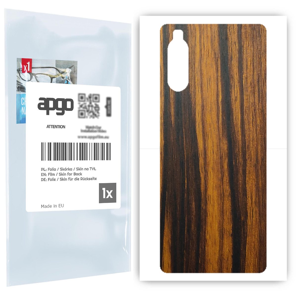 Folia naklejka skórka strukturalna na TYŁ do Sony Xperia 10 III -  Drewno Tygrysie - apgo SKINS