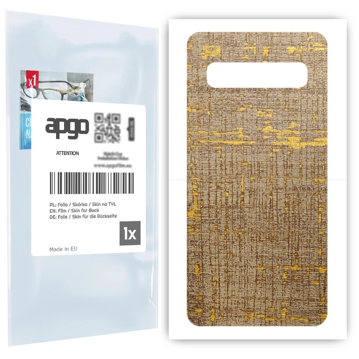 Folia naklejka skórka strukturalna na TYŁ do Samsung Galaxy S10 5G -  Tkanina Vintage - apgo SKINS