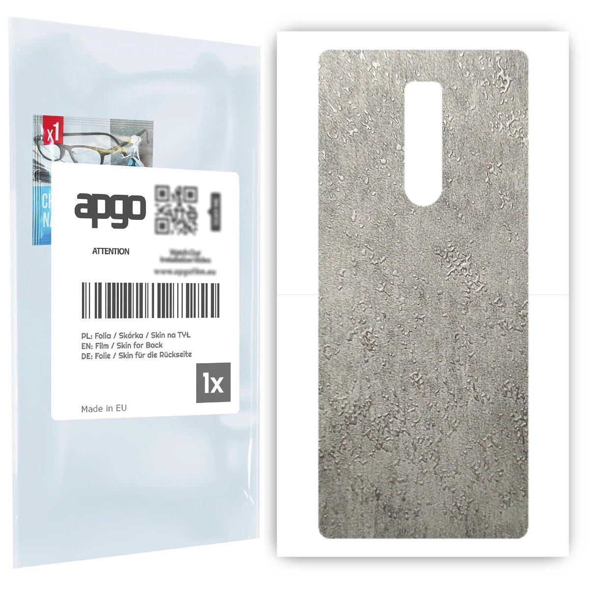 Folia naklejka skórka strukturalna na TYŁ do Sony Xperia 1 -  Beton - apgo SKINS