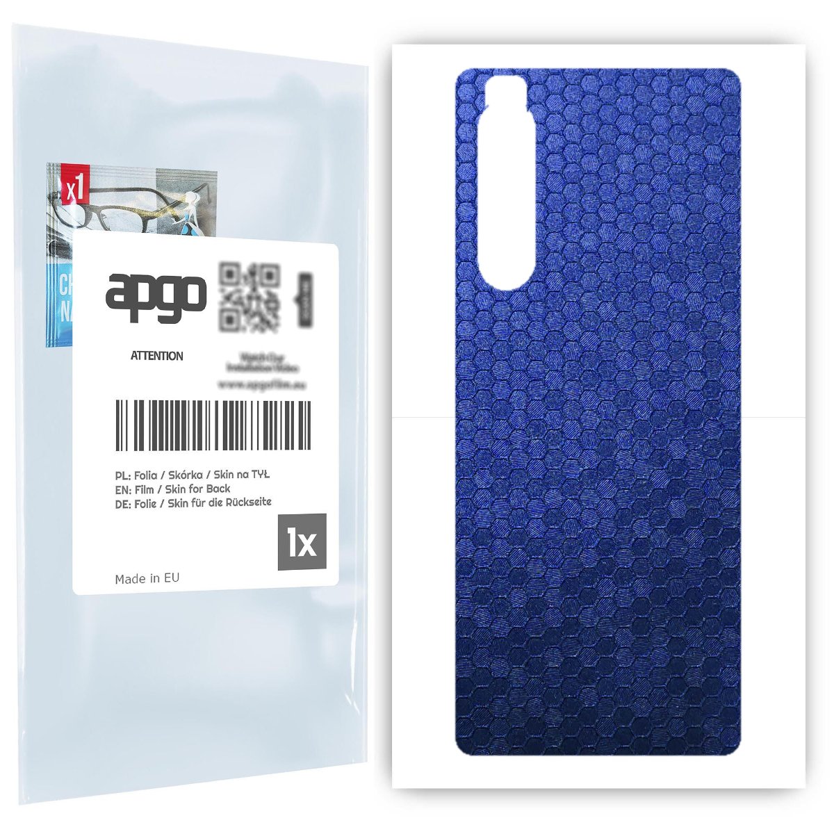 Folia naklejka skórka strukturalna na TYŁ do Sony Xperia 1 II -  Plaster Miodu Niebieski - apgo SKINS