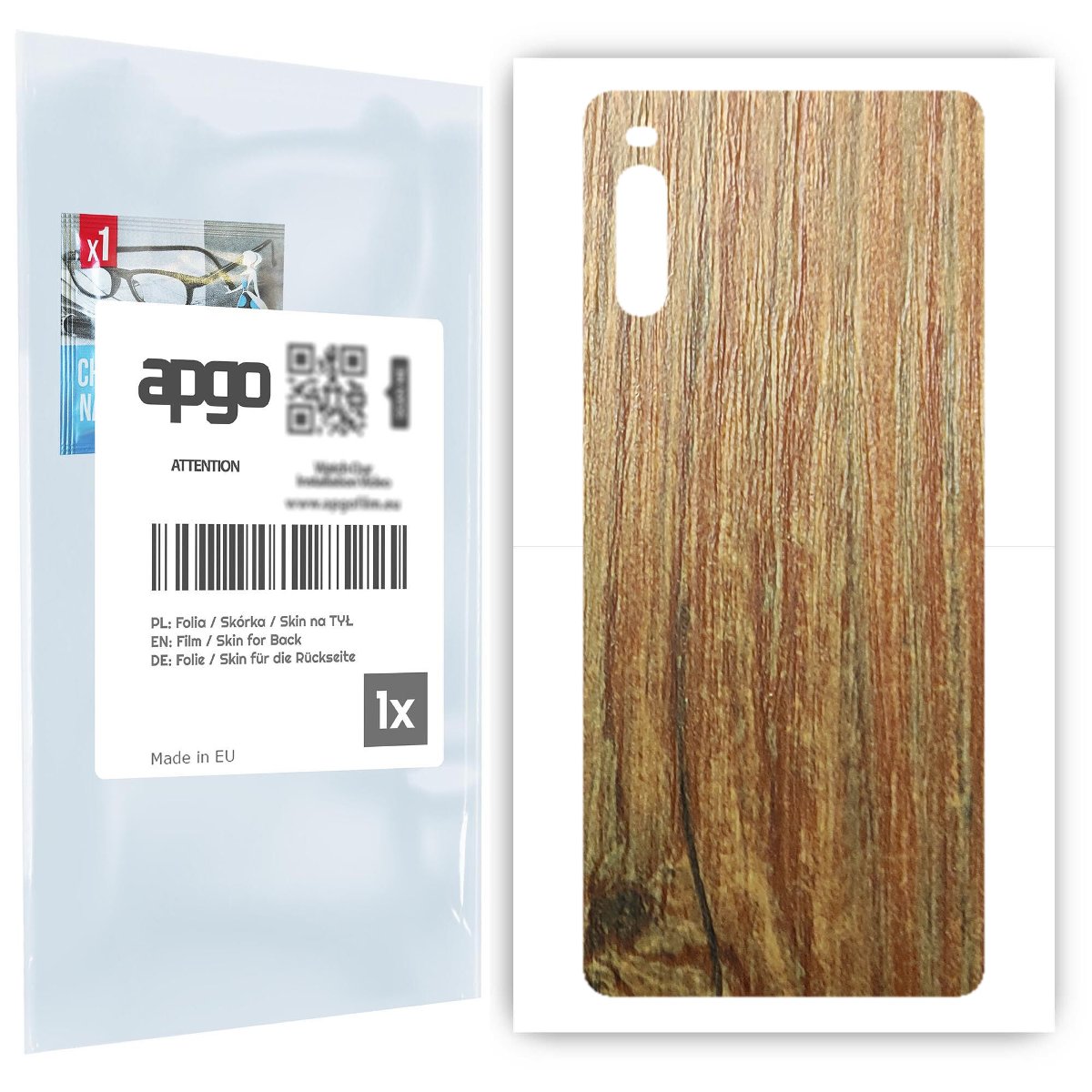 Folia naklejka skórka strukturalna na TYŁ do Sony Xperia L4 -  Drewno Sosna Antyczna - apgo SKINS