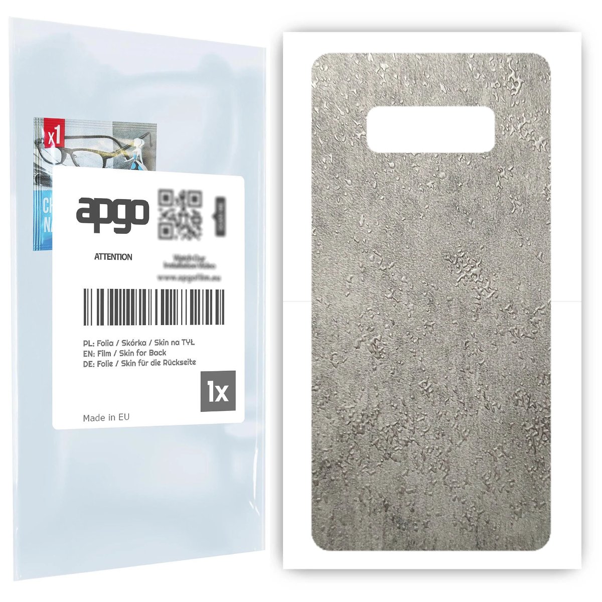 Folia naklejka skórka strukturalna na TYŁ do Samsung Galaxy Note 8 -  Beton - apgo SKINS