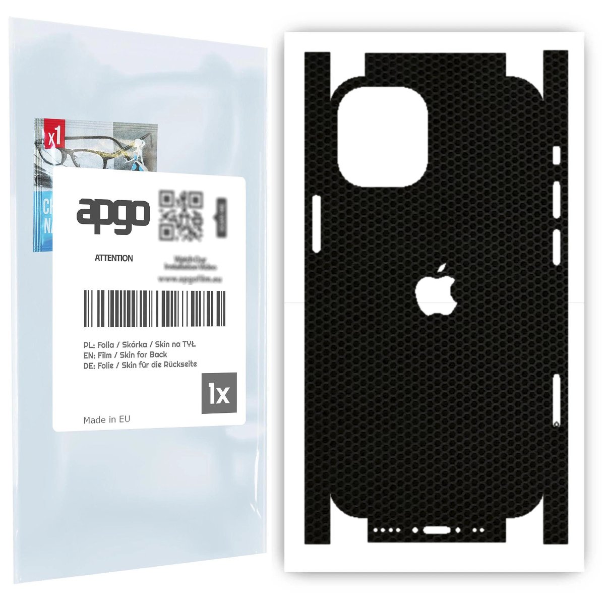 Folia naklejka skórka strukturalna na TYŁ+BOKI do Apple iPhone 12 mini -  Matrix - apgo SKINS
