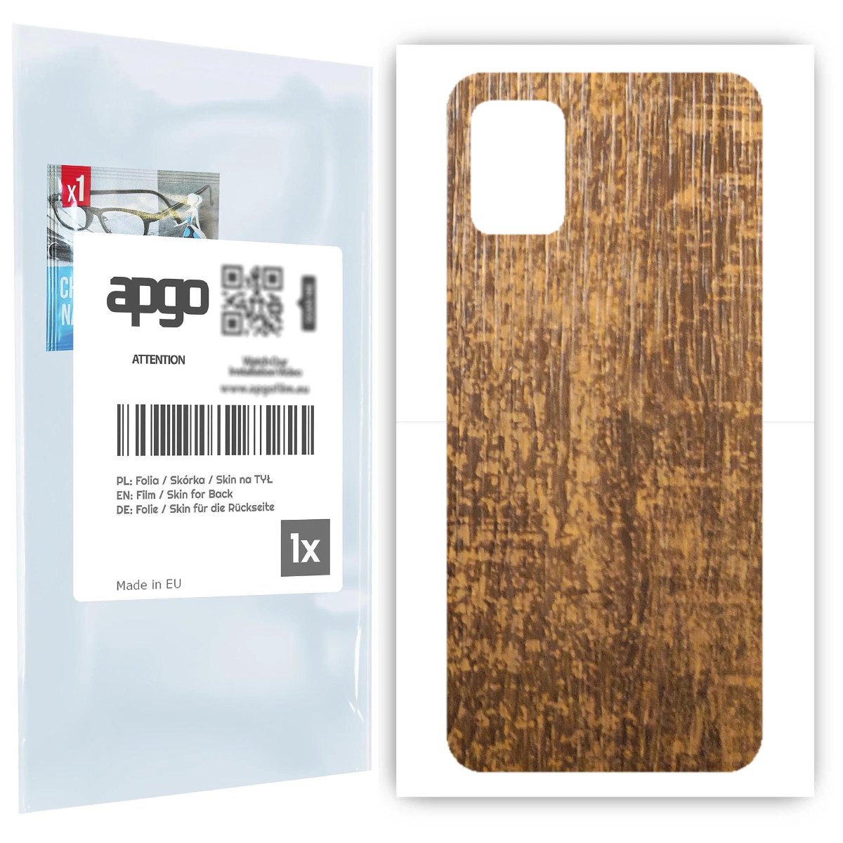 Folia naklejka skórka strukturalna na TYŁ do Samsung Galaxy A31 -  Drewno Dąb Stary - apgo SKINS