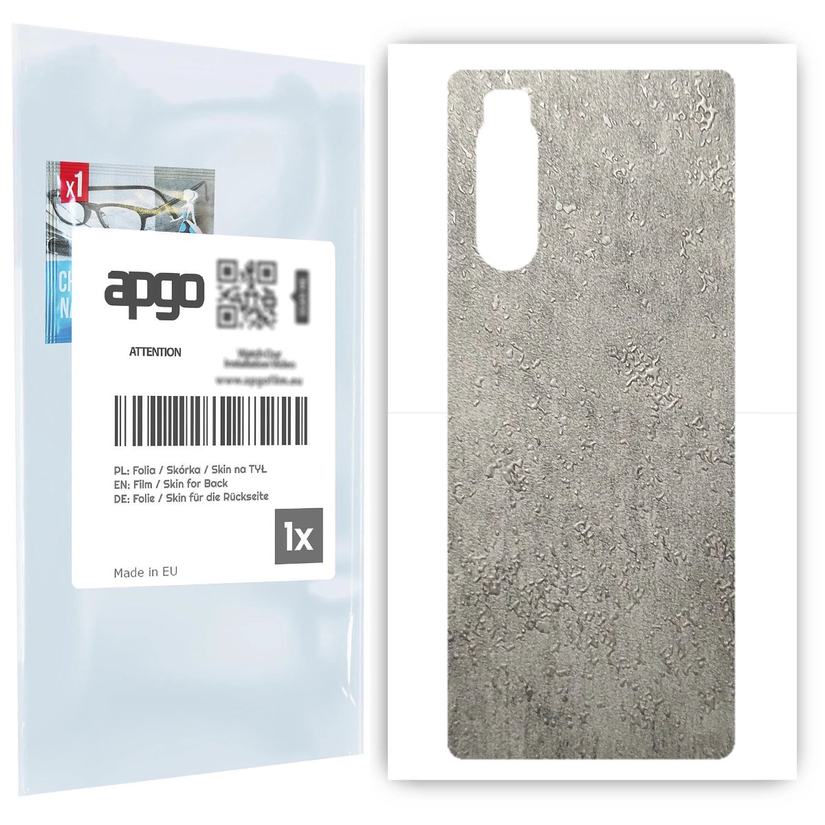 Folia naklejka skórka strukturalna na TYŁ do Sony Xperia 5 -  Beton - apgo SKINS