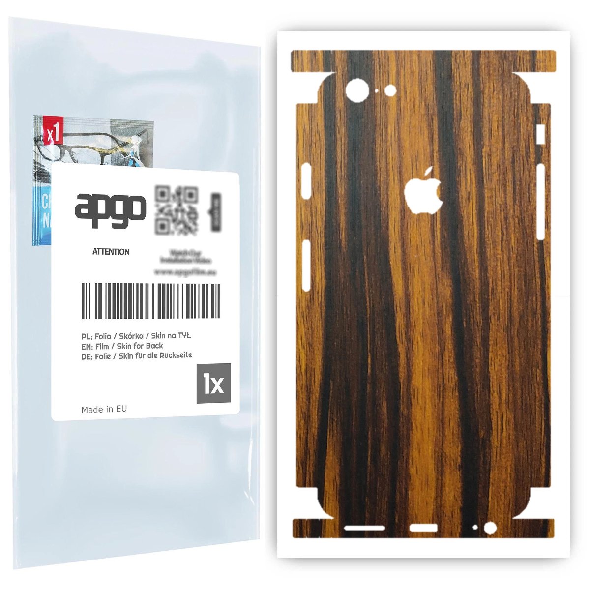 Folia naklejka skórka strukturalna na TYŁ+BOKI do Apple iPhone 6s -  Drewno Tygrysie - apgo SKINS