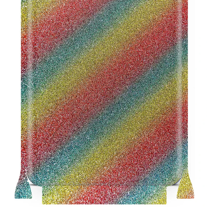 Folia naklejka skórka strukturalna na TYŁ+BOKI do Samsung Galaxy S21 FE 5G -  Brokat Tęcza - apgo SKINS